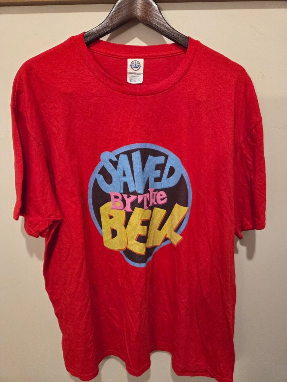Saved by the Bell Logo T-Shirt Men’s 2XL Red Graphic Tee 100% Cotton